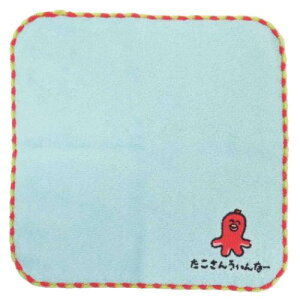 ミニタオル おえかきさん ワンポイント刺繍ハンカチタオル たこさんうぃんなーさん オクタニ 汗拭きタオル メール便可 マシュマロポップ