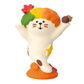 マスコット concombre 紅葉おどり猫 デコレ インテリア かわいい プレゼント マシュマロポップ