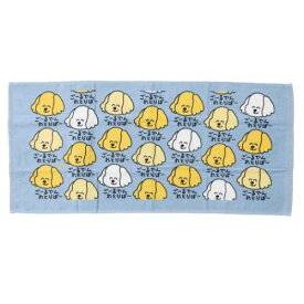 フェイスタオル おえかきさん TOWEL ロングタオル ごーるでんれとりばーさん オクタニ おもしろ雑貨 おもしろタオル メール便可 マシュマロポップ