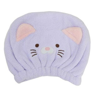 ヘアドライタオル帽子 カブッテアニマル マイクロファイバータオルキャップ ネコ ねこ 林タオル お風呂上り 海プール用品 吸水速乾 かわいい メール便可 マシュマロポップ