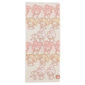 フェイスタオル マイメロディ ジャガードロングタオル オーガニックコットン ナチュラルマイメロ サンリオ 丸眞 新生活雑貨 メール便可 マシュマロポップ