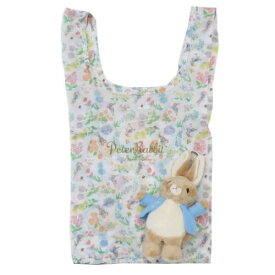 エコバッグ ピーターラビット ぬいぐるみエコバッグ フラワー ナカジマ ぬいぐるみショッピングバッグ お買い物かばん 絵本 マシュマロポップ