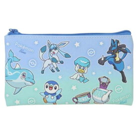 フラットポーチ ポケットモンスター フラットマルチポーチ グラデーション ブルー＆ミント ポケモン ティーズファクトリー 小物入れ ペンケース メール便可 マシュマロポップ