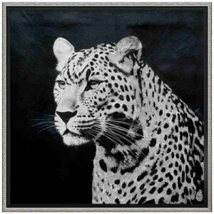 動物画 オイル ペイント アート Mサイズ ジェットブラック ユーパワー OP-18075 ギフト 額付き インテリア 取寄品 マシュマロポップ