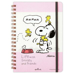 リングノート スヌーピー B6 サイズ SNLFピンク Life with Snoopy and Friends ピーナッツ 日本ホールマーク 新学期準備文具 メール便可 マシュマロポップ