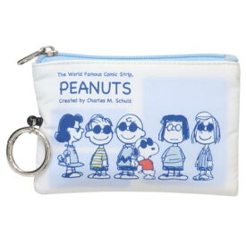 キーケース＆定期入れ スヌーピー キー＆パスポーチ リール付き みずいろ ピーナッツ マリモクラフト ICカードケース 鍵ケース パスケース メール便可 マシュマロポップ