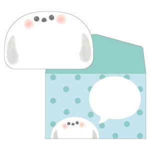グリーティングカード どうぶつメッセージカード&封筒 シマエナガ クローズピン ミニカードセット お祝い メール便可 マシュマロポップ