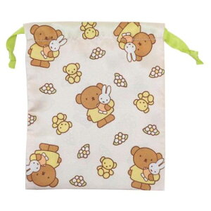 巾着袋 ミッフィー リボン巾着 ボリスとぬいぐるみ ディックブルーナ スモールプラネット きんちゃくポーチ 小物入れ 絵本メール便可 マシュマロポップ