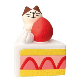 ＼期間限定SALE価格／マスコット コンコンスイーツパーラー ちびねこ いちごケーキ デコレ プレゼント インテリア かわいい マシュマロポップ