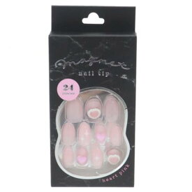 コスメ雑貨 マグネットネイルチップ オーバル ハートピンク クーリア 付け爪 おしゃれ メール便可 マシュマロポップ