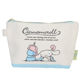 コスメポーチ シナモロール 帆布船型ポーチ サンリオ ケイカンパニー 小物入れ マシュマロポップ