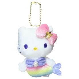 【ポイント10倍 & クーポン！】マスコット ハローキティ ミニぬいぐるみボールチェーン マーメイド レインボー サンリオ ナカジマ プレゼント マシュマロポップ