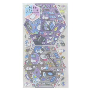 シールシート チイサナセカイシール オバケNOオヘヤ カミオジャパン デコシール かわいい メール便可 マシュマロポップ