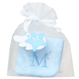 ミニタオル 巾着入りイニシャルタオル M ティーズファクトリー プレゼント かわいい メール便可 マシュマロポップ