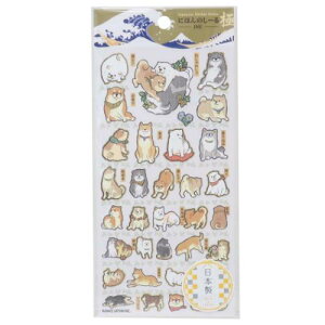 シールシート にほんのしーる極 INU カミオジャパン デコシール かわいい メール便可 マシュマロポップ