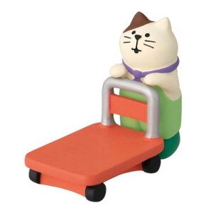 マスコット concombre Hello Spring 畑仕事猫と台車セット デコレ インテリア かわいい マシュマロポップ