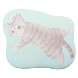 ビッグシール ねこハラ 特大シール グリーン ねこ 学研ステイフル デコシール かわいい メール便可 マシュマロポップ