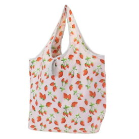 ショッピングバッグ かるい保冷エコバッグ いちごPK ミントイン お買い物かばん 軽量 折りたたみ コンパクト 保温 メール便可 マシュマロポップ