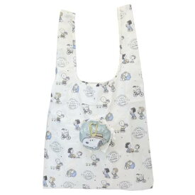 ショッピングバッグ スヌーピー スヌーピーポーチ付きエコバッグ SUNDAY PEANUTS ピーナッツ カミオジャパン お買い物かばん マシュマロポップ