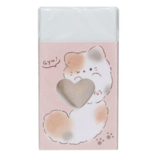 けしごむ もふっとてーる ストーン入り消しゴム みけ クーリア 新学期準備文具 かわいい メール便可 マシュマロポップ