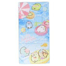 バスタオル すみっコぐらし クイックドライバスタオル すみっコサマーバケーション サンエックス 丸眞 お風呂タオル マシュマロポップ