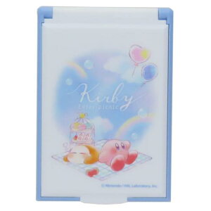 手鏡 星のカービィ カードミラーS ENJOY PICNIC カミオジャパン コンパクトミラー メール便可 マシュマロポップ