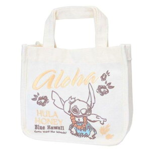 トートバッグ リロ&スティッチ スクエアキャンバストート フラダンス ディズニー スモールプラネット ミニトート 手提げかばん サブバッグ メール便可 マシュマロポップ