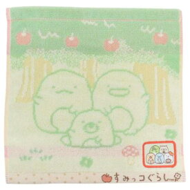 ミニタオル すみっコぐらし パイルジャカード ハンカチタオル ワクワクピクニック サンエックス 丸眞 無撚糸 織ネーム メール便可 マシュマロポップ
