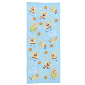 フェイスタオル スポンジボブ プリントロングタオル スカイドリーム 林タオル 新生活雑貨 メール便可 マシュマロポップ