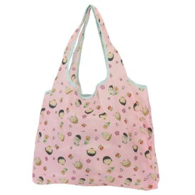 ショッピングバッグ ちびまる子ちゃん ポケット付きエコバッグ ケイカンパニー お買い物かばん アニメメール便可 マシュマロポップ