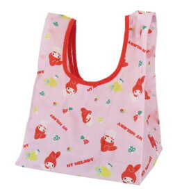 ショッピングバッグ マイメロディ ポケット付きプチエコバッグ ピンク サンリオ ケイカンパニー お買い物かばん ミニサイズ メール便可 マシュマロポップ