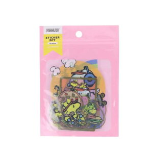 ダイカットステッカー スヌーピー ステッカーセット ピンク ピーナッツ サンスター文具 スマホデコ デコステッカー メール便可 マシュマロポップ