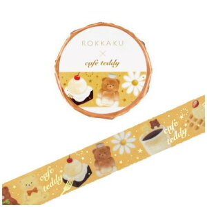 }XLOe[v ROKKAKU x cafe teddy 15mm }Xe XC[c t^o efBxA@ 蒠fR fR[V [։ }V}|bv
