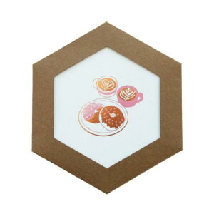 グリーティングカード ROKKAKU CARD メッセージカード ごほうびスイーツ ドーナツ フタバ 箔押し カード&封筒 メール便可 マシュマロポップ