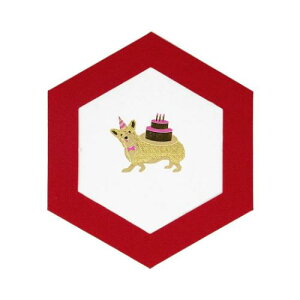 グリーティングカード ROKKAKU CARD メッセージカード DOG'S Party コーギー いぬ フタバ イヌ 箔押し カード&封筒 メール便可 マシュマロポップ