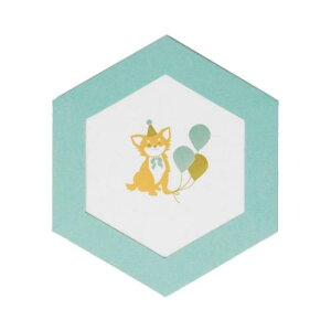 グリーティングカード ROKKAKU CARD メッセージカード DOG'S Party チワワ いぬ フタバ イヌ 箔押し カード&封筒 メール便可 マシュマロポップ