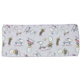 速乾フェイスタオル スヌーピー クイックドライビッグフェイスタオル スケボー ピーナッツ マリモクラフト 速乾吸水 マイクロファイバー マシュマロポップ