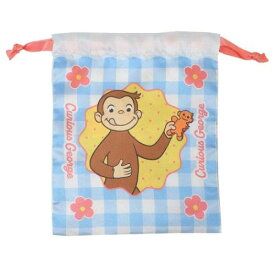 巾着袋 おさるのジョージ リボン巾着 フラワー スモールプラネット きんちゃくポーチ 小物入れ 絵本メール便可 マシュマロポップ