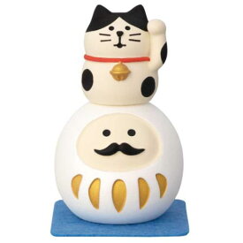 マスコット concombre まったり合格祈願 猫のせだるま 白 デコレ ギフト雑貨 プレゼント かわいい 学生 中学生 高校生 受験生 マシュマロポップ