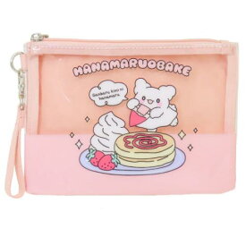 コスメポーチ はなまるおばけ フラットポーチ PK サンリオ マリモクラフト 小物入れ メール便可 マシュマロポップ