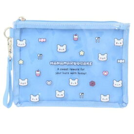 コスメポーチ はなまるおばけ フラットポーチ BL サンリオ マリモクラフト 小物入れ メール便可 マシュマロポップ