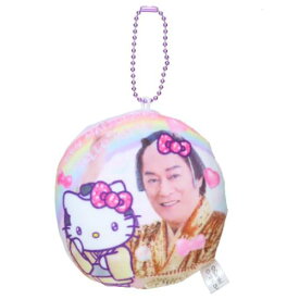 マスコット マツケンサンバxハローキティ もっちりボールチェーンマスコット レインボー サンリオ キーホルダー マシュマロポップ