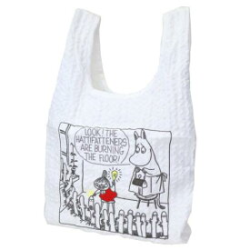 ショッピングバッグ ムーミン エコバッグ びりびりグレー 北欧 丸眞 お買い物かばん メール便可 マシュマロポップ