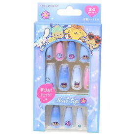 コスメ雑貨 サンリオキャラクターズ ネイルチップ NIGHT PARTY BLUE サンリオ カミオジャパン ネイルアート 付け爪 メール便可 マシュマロポップ