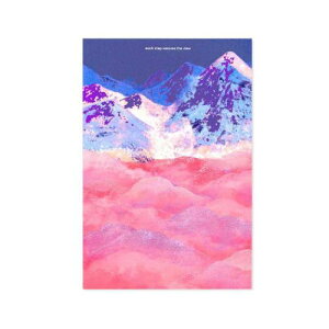 POSTCARD Yamasanka x ROKKAKU 山の連なりポストカード 1枚入 #03 雲海 フタバ 箔押し メッセージカード メール便可 マシュマロポップ