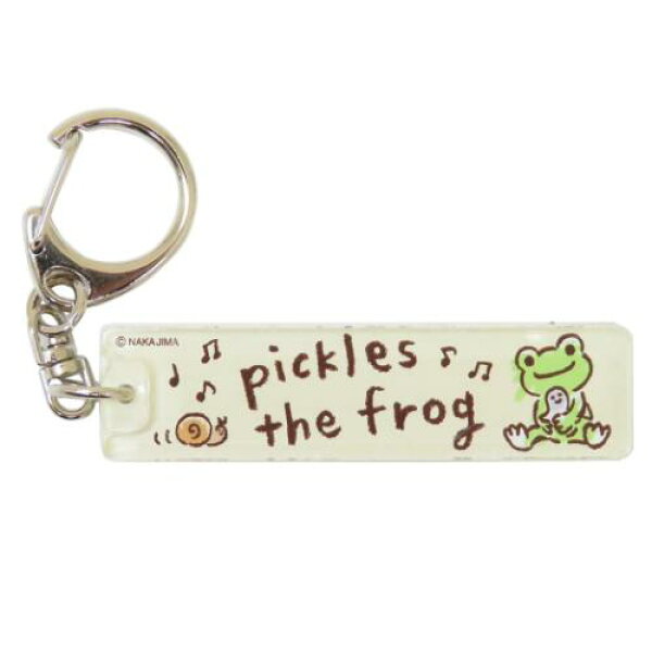 キーリング かえるのピクルス アクリルスティックキーホルダー クレヨンタッチ ピクルス＆ベイビーちゃん 牛久保工芸社 アクリルキーホルダー アクキー メール便可 マシュマロポップ