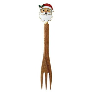 木製フォーク クリスマスウッドカトラリー サンタフォーク デコレ プチギフト かわいい メール便可 マシュマロポップ