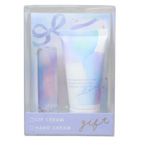 コスメ雑貨 リップクリーム＆ハンドクリームセット ブルー クーリア プレゼント かわいい マシュマロポップ