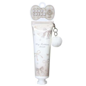 コスメ雑貨 ファーチャーム付きハンドクリーム リボン レオパード クーリア プレゼント かわいい メール便可 マシュマロポップ