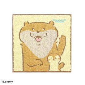 【ポイント10倍 & クーポン！】ミニタオル 可愛い嘘のカワウソ 無撚糸タオルハンカチ ぬんちわ タオル美術館 プレゼント かわいい メール便可 マシュマロポップ